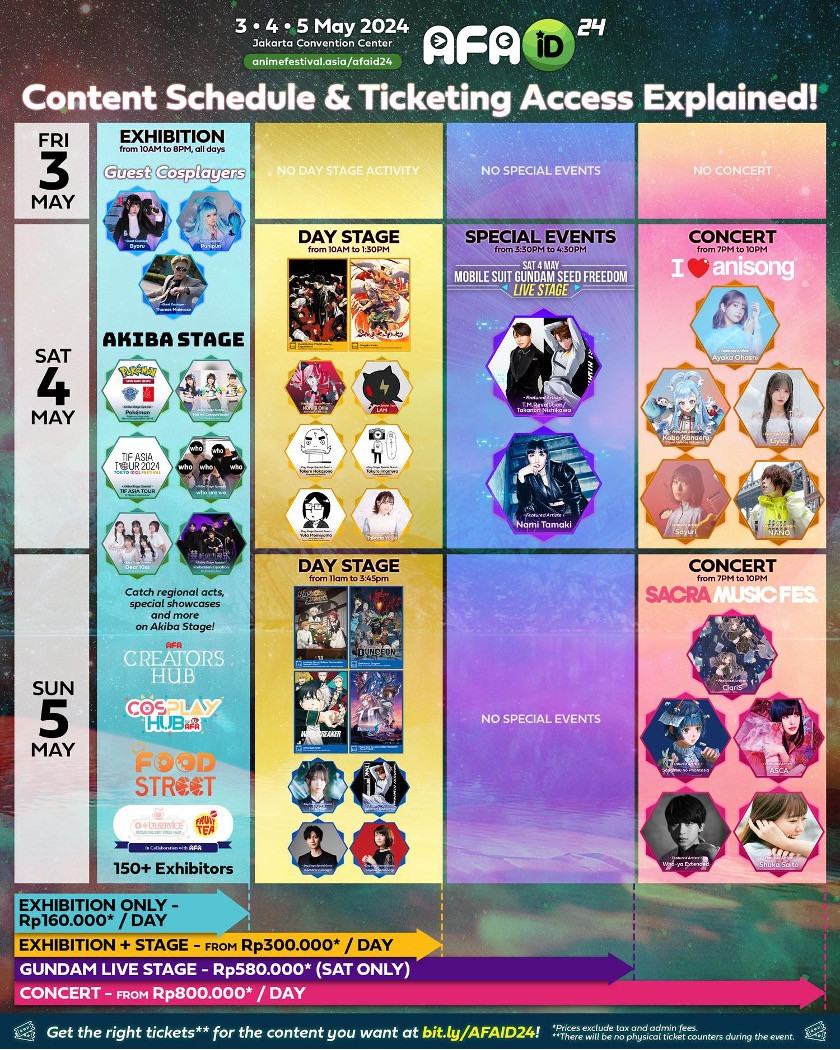 AFA Content Schedule