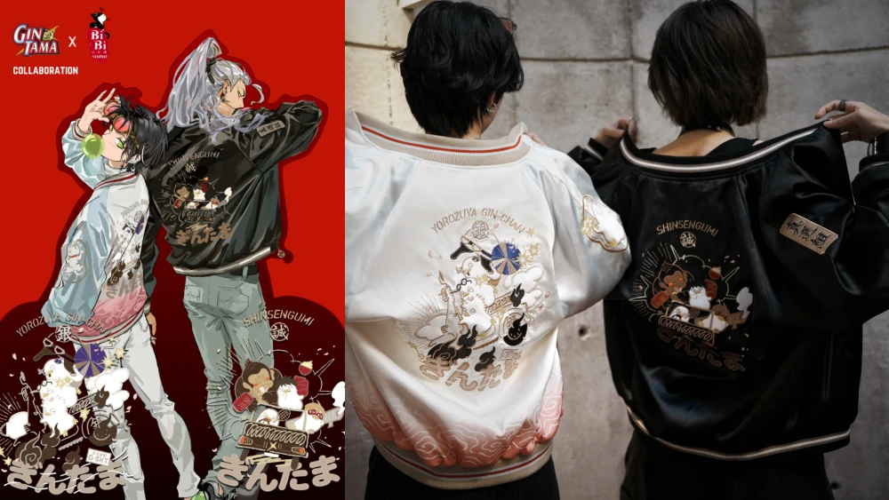 Jaket Gintama x Bibisama Tampilkan Desain Eksklusif Yorozuya dan Shinsengumi