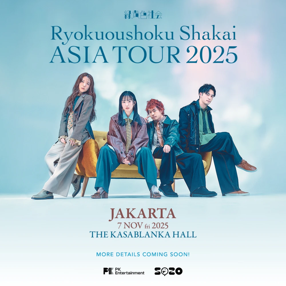 J-Pop Hits Ryokuoushoku Shakai Siap Ramaikan Jakarta dalam Tur Asia Spektakuler