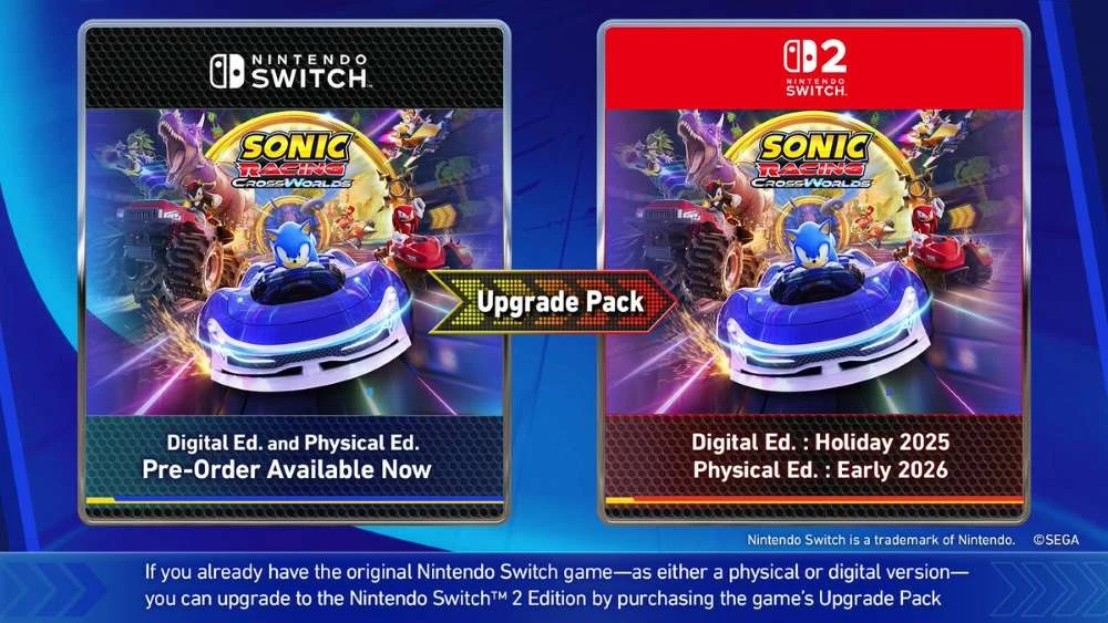 Sonic Racing: CrossWorlds Versi Nintendo Switch 2