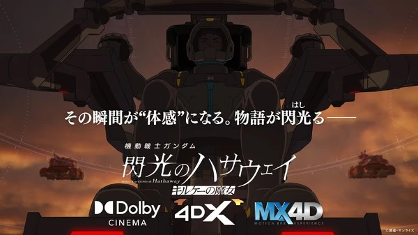 MX4D dan 4DX Anime MOBILE SUIT GUNDAM HATHAWAY Hadir di Bioskop Jepang