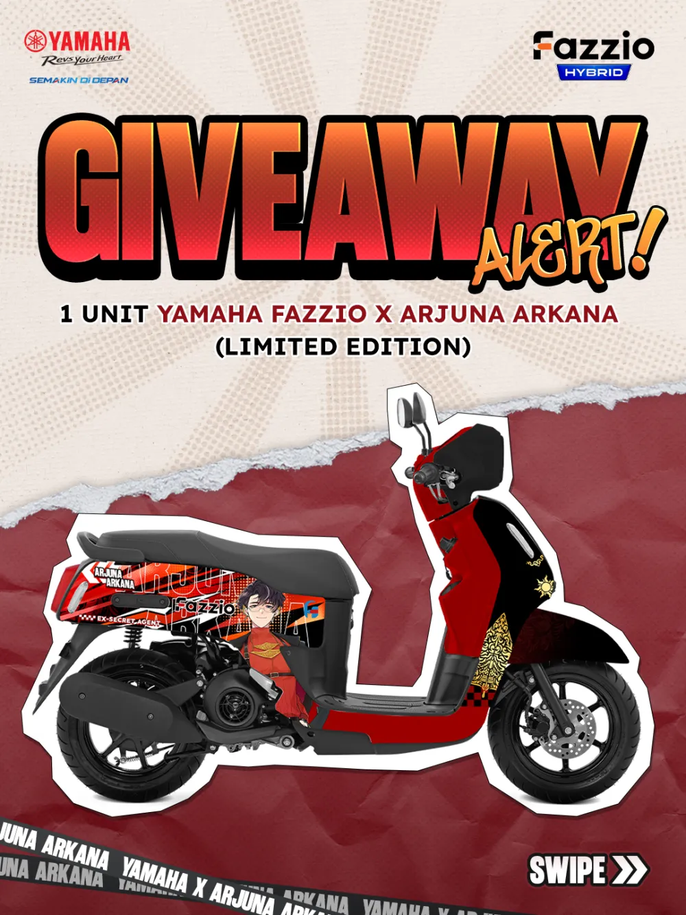 Yamaha Fazzio Gandeng VTuber Arjuna Arkana di Comic Frontier 22, Ada Giveaway Simak Caranya!