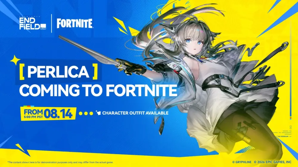 Fortnite x Arknights: Endfield Resmi Berkolaborasi, Skin Perlica Hadir Agustus 2026
