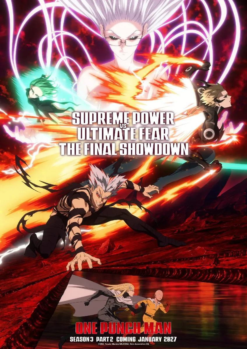 One-Punch Man Season 3 Part 2 Tayang Januari 2027, Intip Trailernya